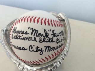 Thomas Favors Autograph Signed Negro Leagues Museum Buck O’neil Baseball Paige