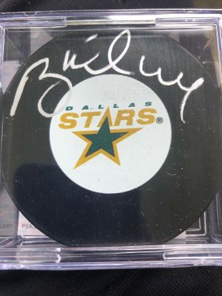 Brett Hull Autographed Dallas Stars Hockey Puck - Psa/dna