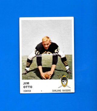 1961 Fleer 197 Jim Otto Rc - Ex/mt - 50/50 Centered - Raiders Combine