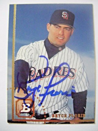 Bryce Florie Signed Rc Padres 1994 Bowman Baseball Card Auto Autographed 316