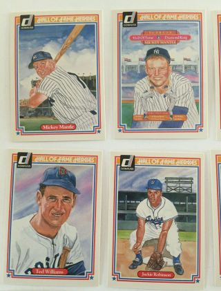 1983 Donruss Hall Of Fame Heroes Complete Set (44) Mantle Clemente Aaron,