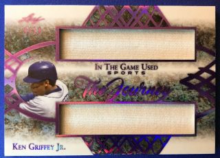 Ken Griffey Jr.  2019 Leaf Itg Game Dual Patch 9/10 Jersey Journey Purple