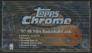 1997 - 98 Topps Chrome Basketball Hobby Box Duncan Rc Year