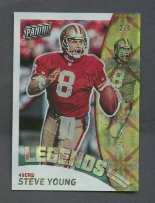 2019 Panini Vip The National Steve Young Legends Galactic Windows Prizm 2/5 Ssp