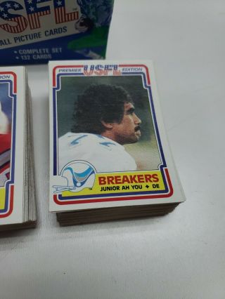 1984 USFL Football Near Complete Set Missing 13 Cards 3