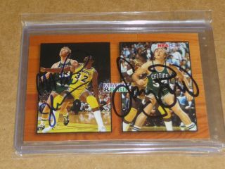 1993/94 Hoops Magic Johnson/larry Bird Autograph/auto Celtics Lakers K9818