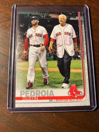 2019 Topps Series 2 440 Dustin Pedroia Sp Photo Variation Boston Red Sox