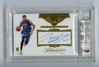 Karl - Anthony Towns Bgs 9 Rc 2015 - 16 Panini Flawless Auto Autograph Gold Sp 06/25