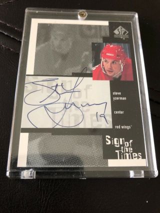 2000 - 01 Ud Sp Authentic: Sign Of The Times Auto - Steve Yzerman