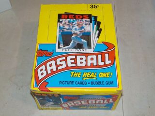 1986 Topps Baseball Wax Box W/ 36 Packs Per Box