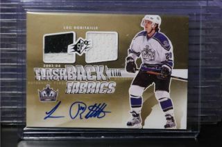 2011 - 12 Spx Luc Robitaille Flashback Fabrics Game Jersey Auto Autograph Bb