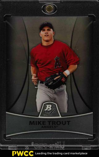 2010 Bowman Platinum Refractor Mike Trout Rookie Rc /999 Pp5 (pwcc)
