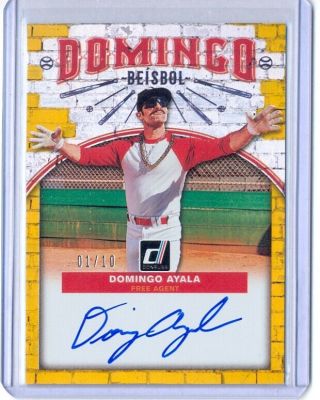 Domingo Ayala 2019 Donruss Domingo Beisbol Gold Auto Autograph 1/10