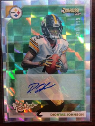 Diontae Johnson 2019 Donruss The Rookies Insert Auto Rc 238/299 Steelers Tr - 27