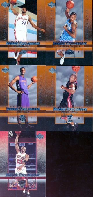 2003 - 04 Upper Deck Star Rookie Exclusives Rc Complete Set 1 To 60 Lebron James