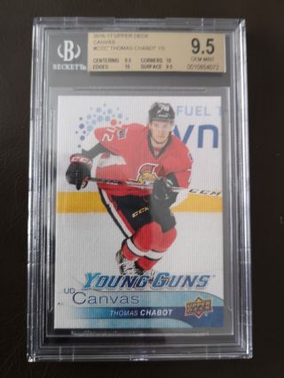2016 - 17 Ud Thomas Chabot Young Guns Canvas Bgs 9.  5 W/10s.  5 Away From Pristine