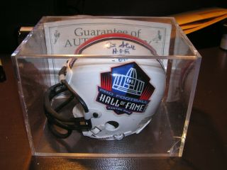 Raiders Legend Art Shell Signed Pro Football Hall Of Fame Mini Helmet W/coa