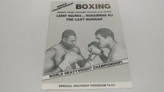 1980 Larry Holmes Muhammad Ali Special Souvenir Program The Last Hurrah Caesars