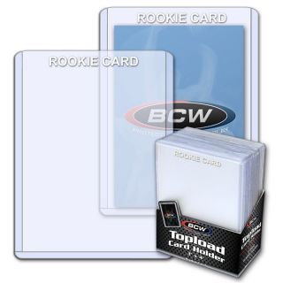 4 Packs (100) Bcw 3 X 4 Topload Rookie Card Storage Holders White Letters