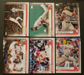 2019 Topps Series 1 And 2 Boston Red Sox Team Set 33 Baseball Cards
