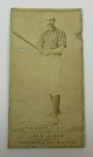 1888 N172 Old Judge Tim Keefe Baseball Hall Of Fame Cigarette/tobacco Card