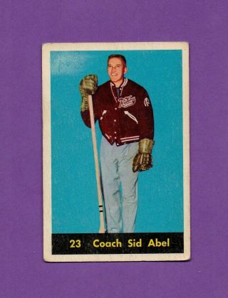 1960 - 61 Parkhurst Hockey Set Break Card 23 Sid Abel (detroit Red Wings)