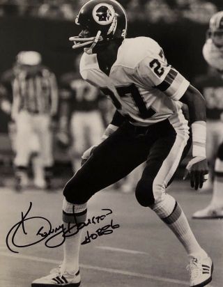 Kenny Houston Signed Autographed Washington Redskins 8x10 Photo Oilers Hof