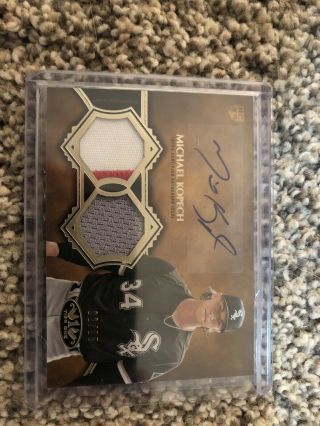 ‘19 Topps Tier One Michael Kopech Rookie Dual Patch Auto 2/25.  White Sox.  Hott