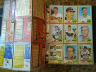 Baseball Card Album Full Of Doubles And TRIPLES Of MANY Cards 1968 - 69 2