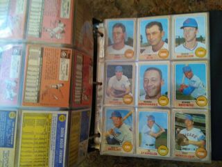 Baseball Card Album Full Of Doubles And TRIPLES Of MANY Cards 1968 - 69 5
