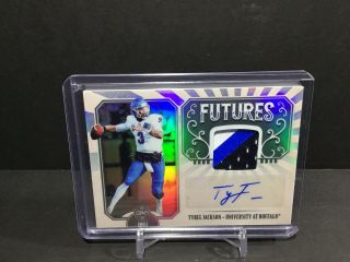 Tyree Jackson 2019 Panini Legacy Futures 3 Color Patch Rc Auto Card Fp - Tj