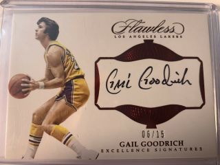 Gail Goodrich 16/17 Flawless Excellence Signatures Auto Autograph 6/15