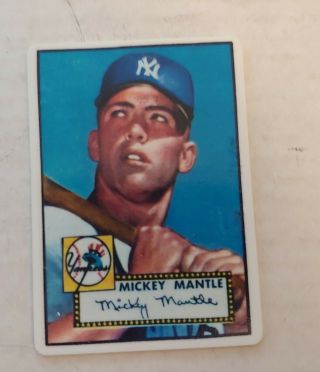 Topps 1952 Porcelain Mickey Mantle Limited Edition R&n 311 Baseball Card