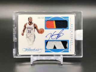 Kevin Durant 2015/16 Flawless Dual Patch Auto Sapphire /10 Encased