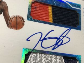 KEVIN DURANT 2015/16 Flawless Dual Patch Auto Sapphire /10 Encased 3