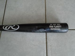 Ryan Flaherty Game Bat Cleveland Indians 2019 Bat Orioles Braves