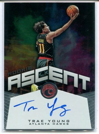 2018 - 19 Panini Chronicles Ascension Rc Trae Young Ascent Auto Autograph 64/99