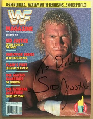 Sid Justice Signed Wwe Wrestling Sid Vicious Wcw Nwa Autograph
