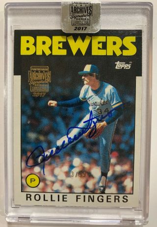2017 Topps Archives Signature Series Rollie Fingers Brewers Auto 23/99