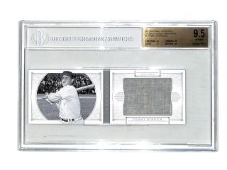 2015 Panini National Treasures Tommy Henrich Jersey Card 7/25 Bgs 9.  5 Yankees