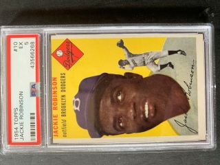 Jackie Robinson 1954 Topps Baseball 10 Psa 5 Ex