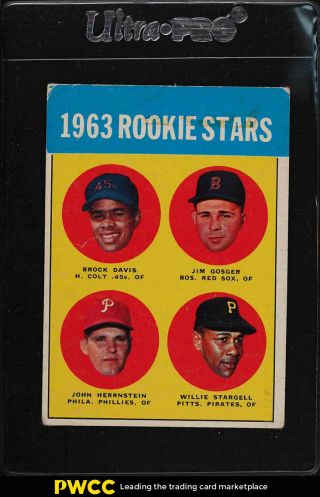 1963 Topps Willie Stargell Rookie Rc 553,  Gd (pwcc)