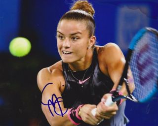 Maria Sakkari Signed 8x10 Photo Wta Pro Tennis Star
