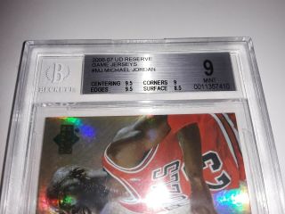 2006 - 07 UD Reserve Michael Jordan Game Jersey Becket Graded 9 W/Subgrades 4