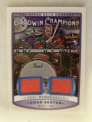 2019 Upper Deck Goodwin Champions Chad Sexton Dual Shirt 1:329 311 Band