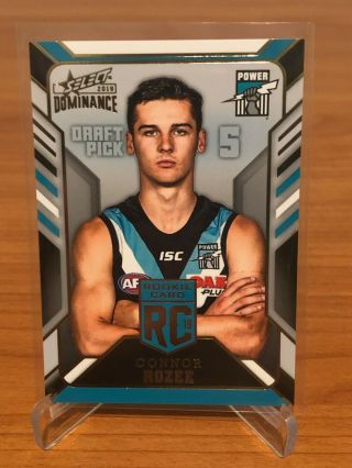 2019 Afl Select Dominance Rookie Card Connor Rozee Port Adelaide 083/250