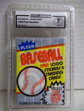 1989 Fleer Baseball Pack Gai Graded Nm 7 Possible Ken Griffey Jr Rc