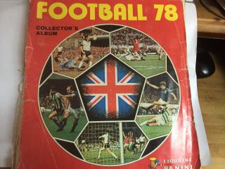 Panini Football 78 Sticker Album,  Complete But Covers Detached