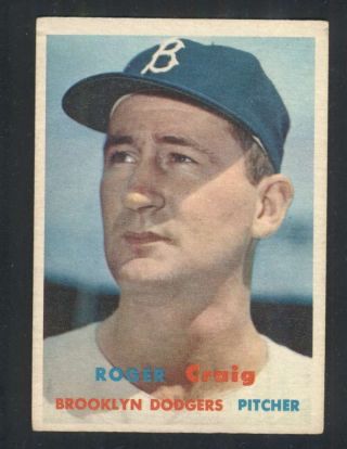 1957 Topps 173 Roger Craig Exmt/exmt,  Dodgers 80330