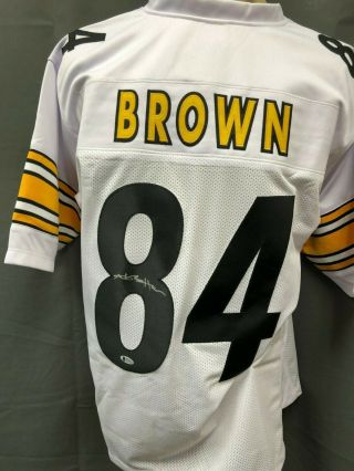 Antonio Brown 84 Steelers Signed Auto Jersey Sz Xl Beckett Bas Witnessed